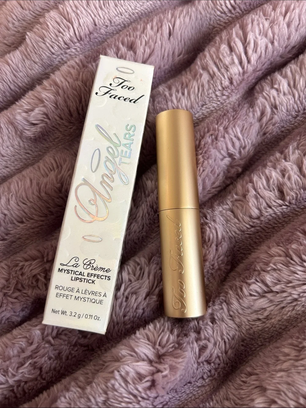 NIB Too Faced Angel Tears La Crème Mystical Effects Lipstick